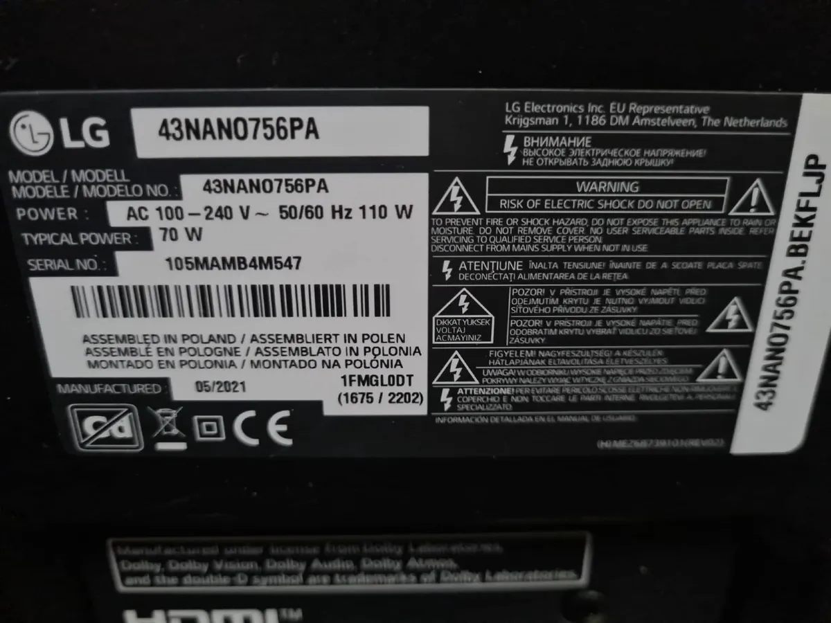 LG 43” 4K NanoCell Smart TV – Excellent Condition - Image 2