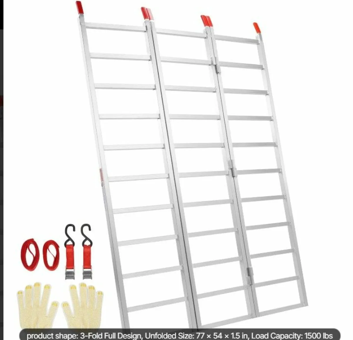 Extra Wide Aluminum Foldable Ramp - Image 2