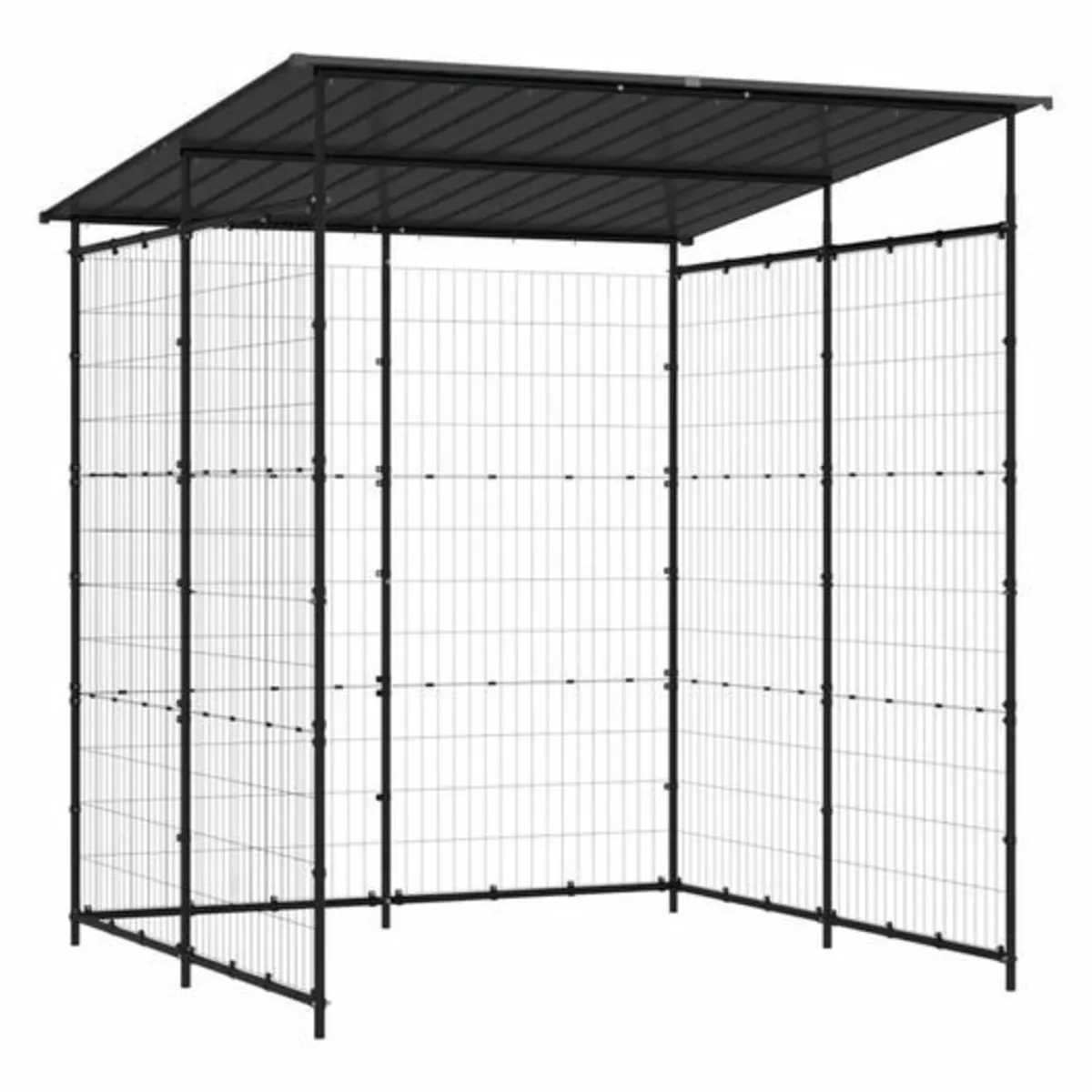 Bicycle Shed 190x190x222 cm Steel Black - Image 4