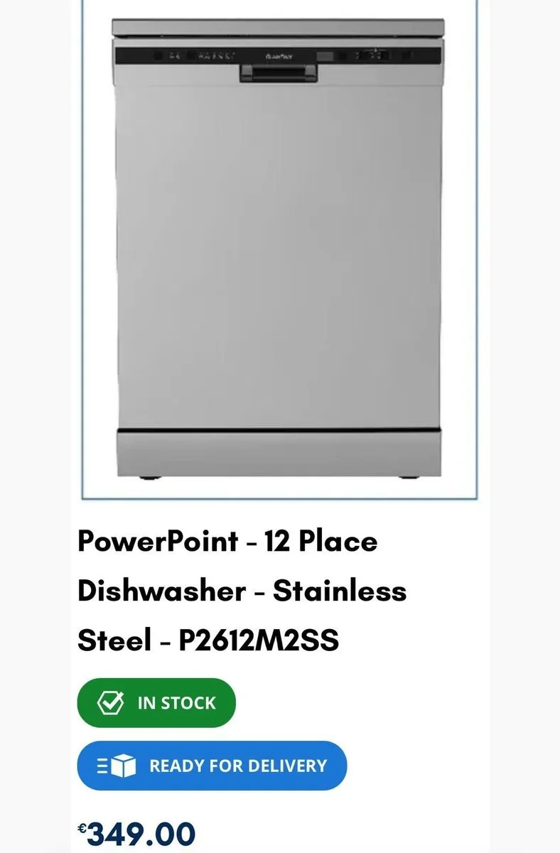 POWERPOINT 12 PLACE FREESTANDING STAINLESS STEEL - Image 1