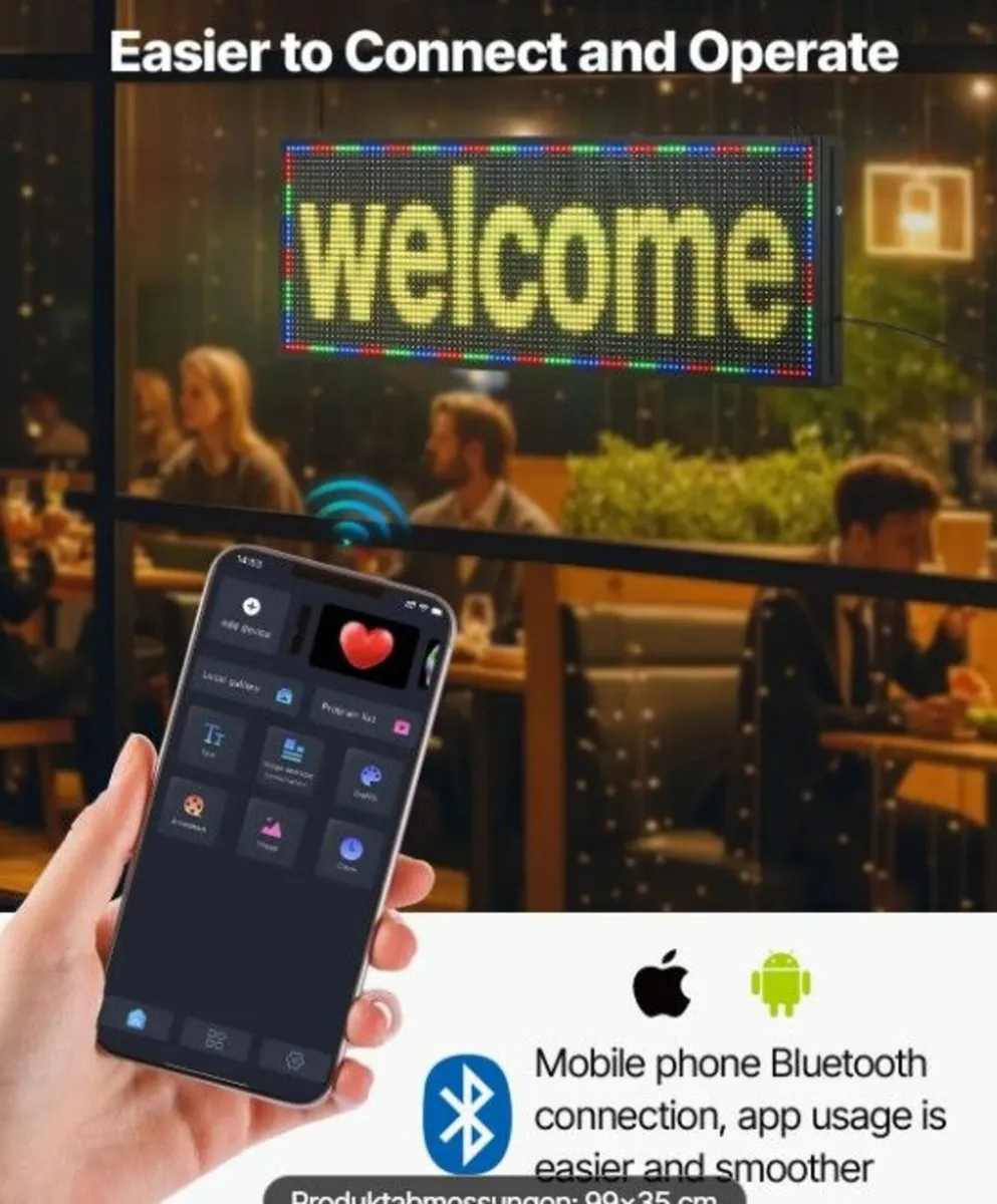 Large Programmable LED Sign P10 Full Colour Digita - Image 3