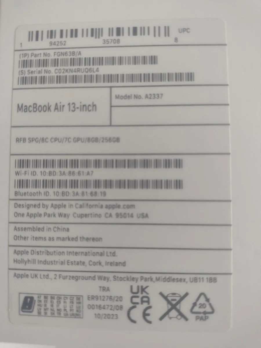 Apple MacBook Air M1 13 " - Image 3