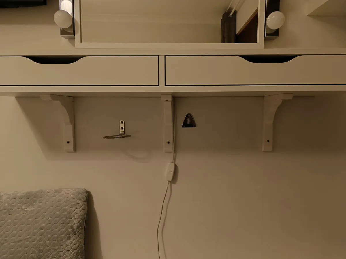 Ikea Ekby Alex With Ledsjo LED Wall Lamps - Image 2