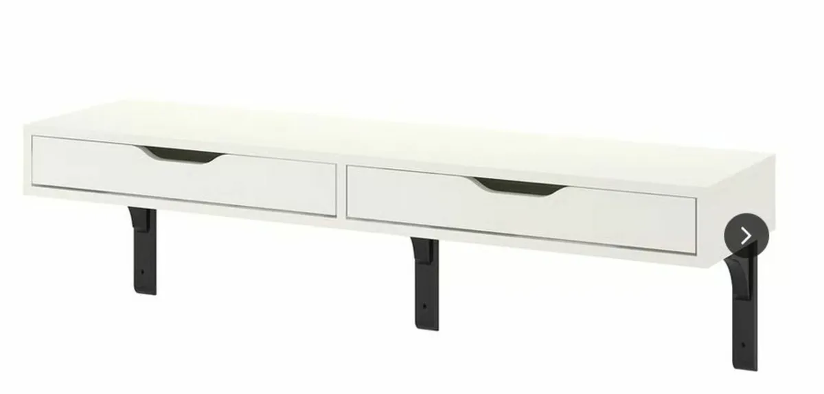 Ikea Ekby Alex With Ledsjo LED Wall Lamps - Image 4