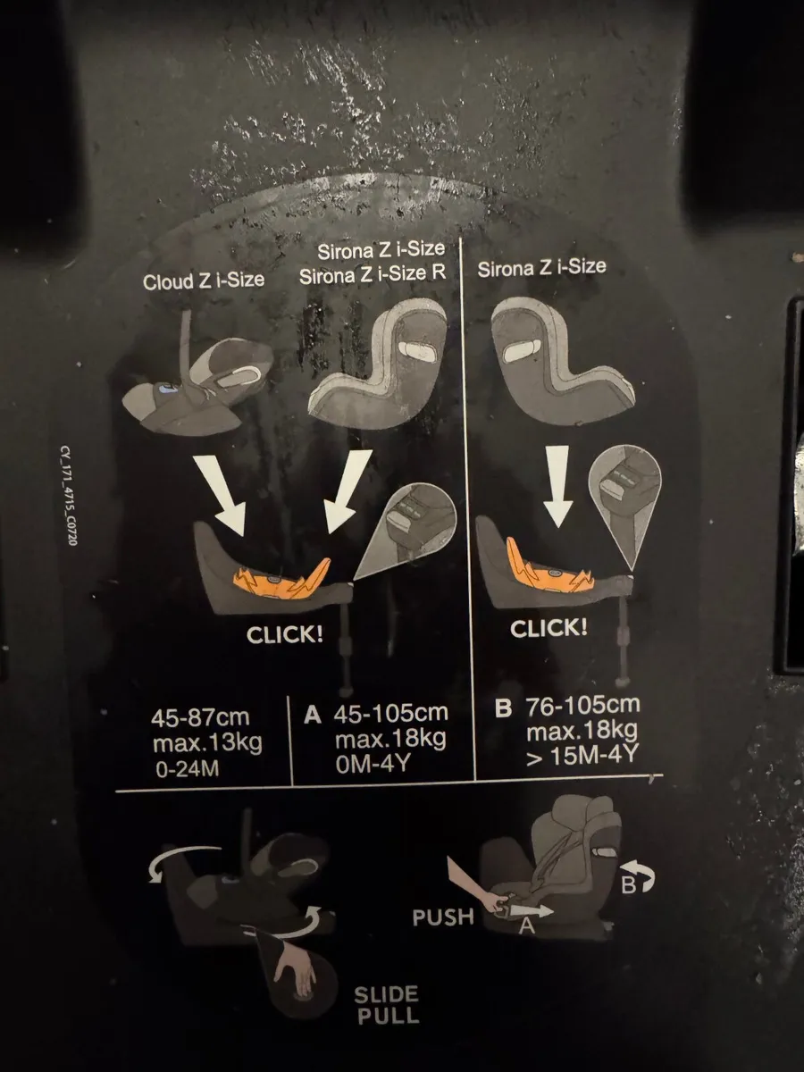 Cybex Baby Seat and Isofix - Image 2