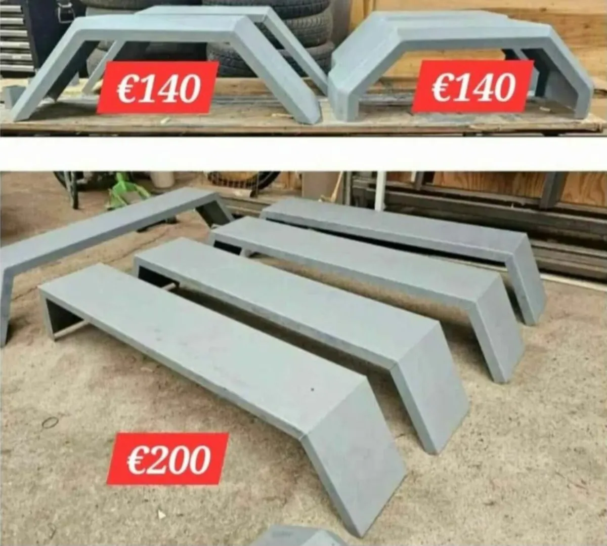 Car trailer mudguards