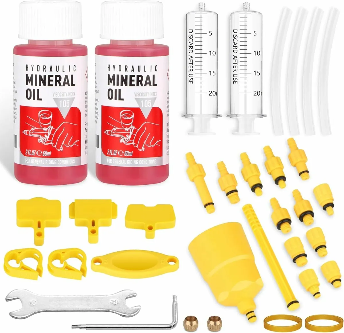 Brake Bleed Kit with Mineral Bicycle Brake Fluid 1