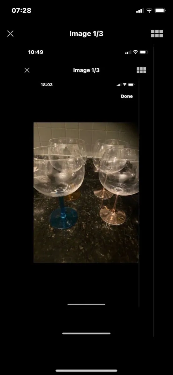 Large Gin Glasses (4) - Image 1