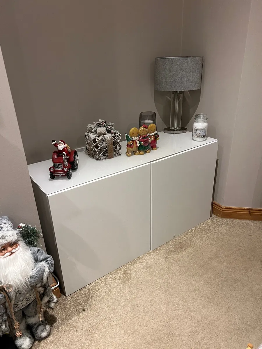 IKEA BESTÅ Bench – White with Glass Top