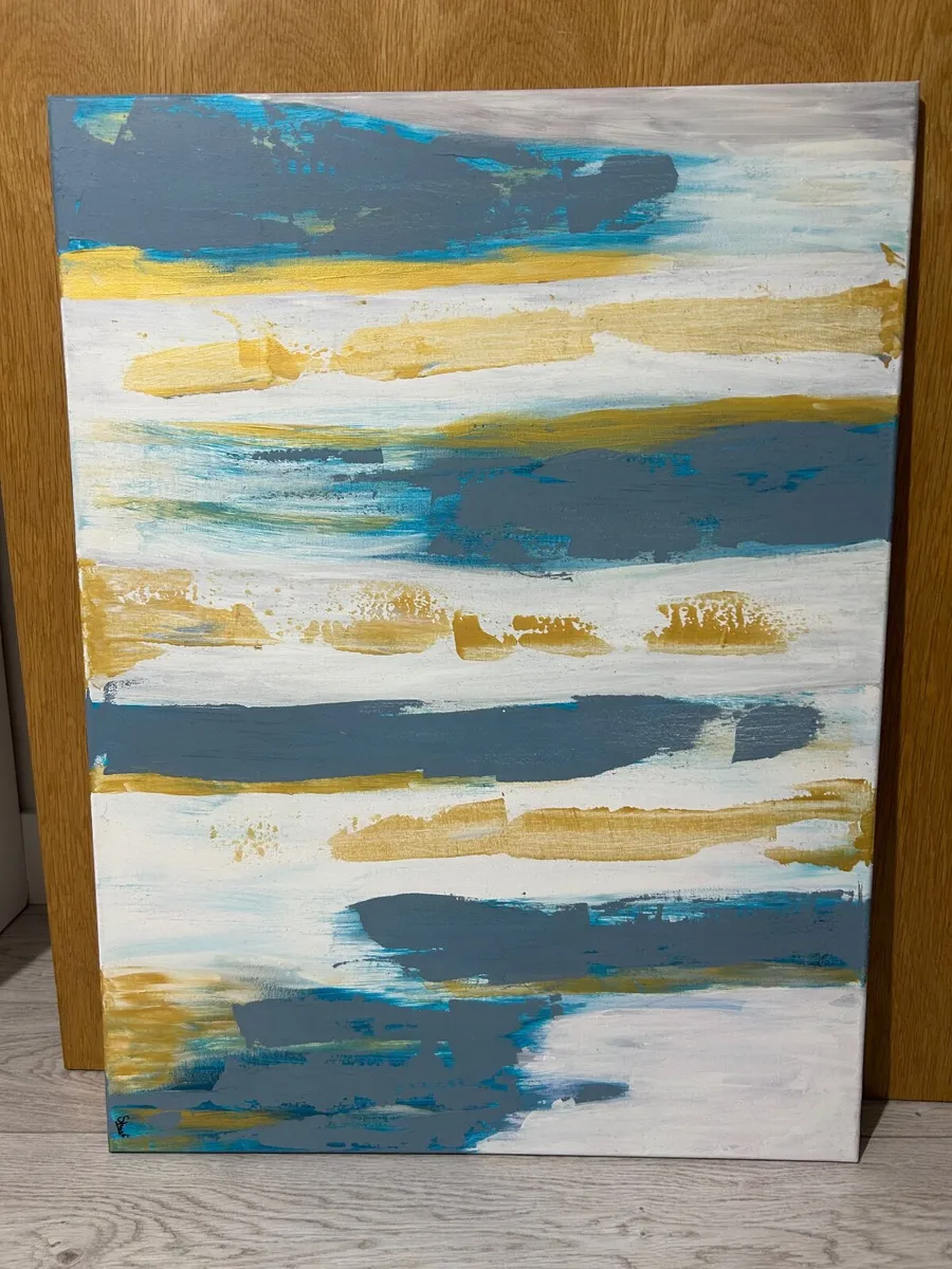 Original blue abstract painting - Image 2