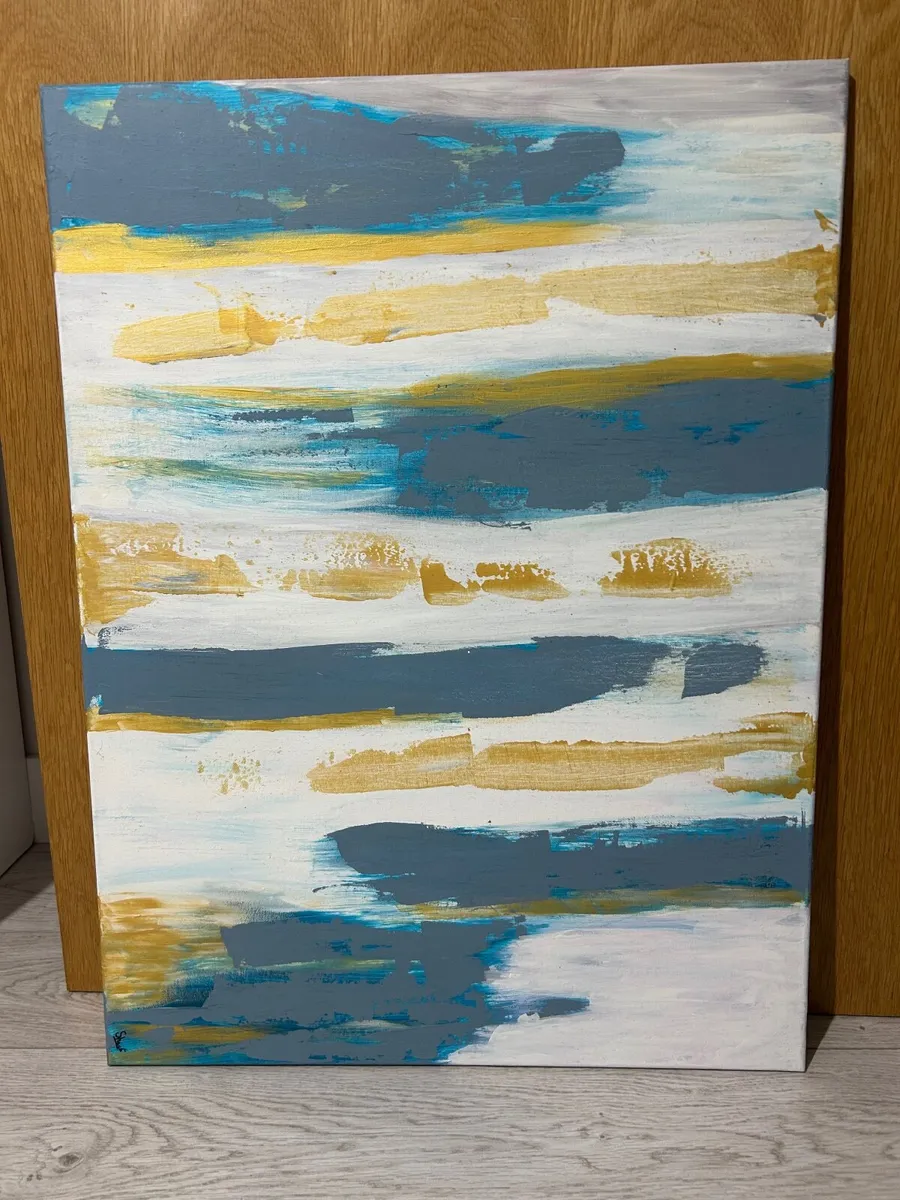 Original blue abstract painting - Image 3