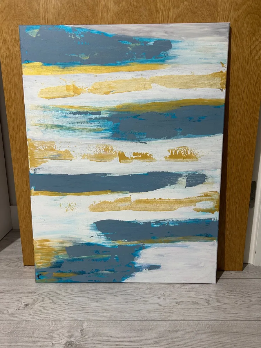 Original blue abstract painting - Image 1