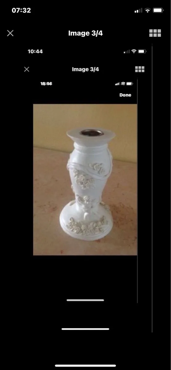 Cherub & Roses Candlestick Set - Image 3