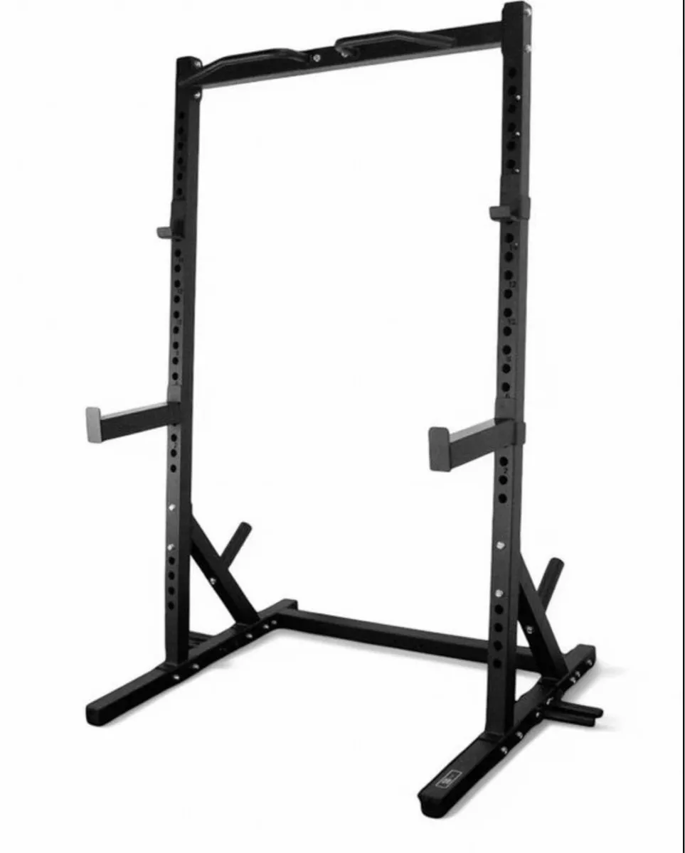 Squat rack, Barbell, 100kg weights, Bench (new) - Image 2