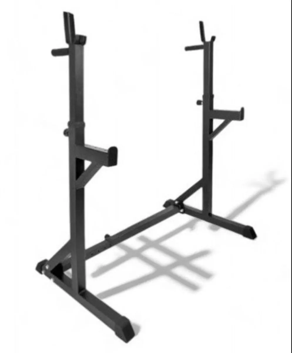 Home gym bundle (squat rack, barbell, weights) - Image 2