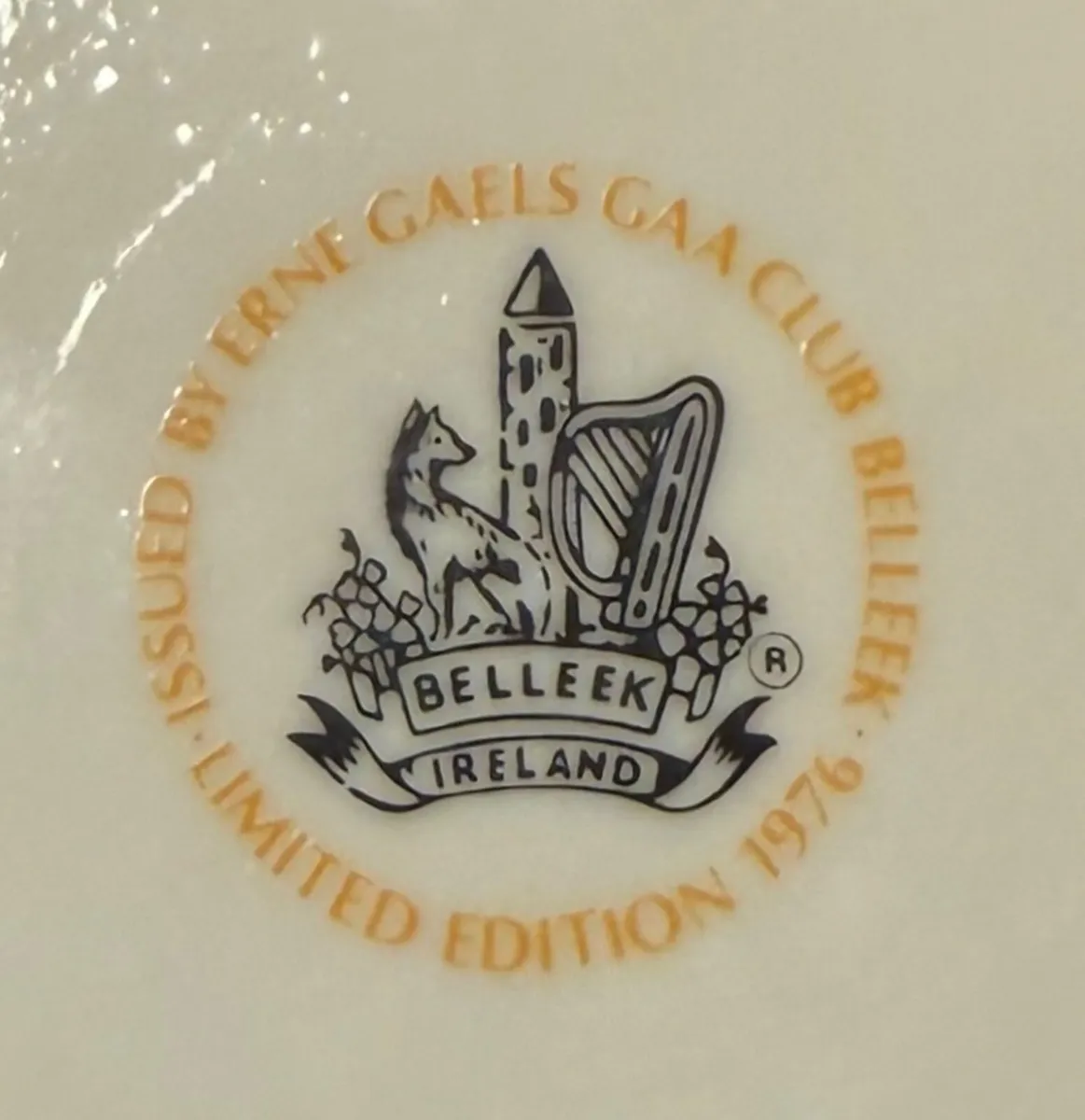 Belleek Porcelain Plate - Issued by Erne Gaels GAA - Image 3