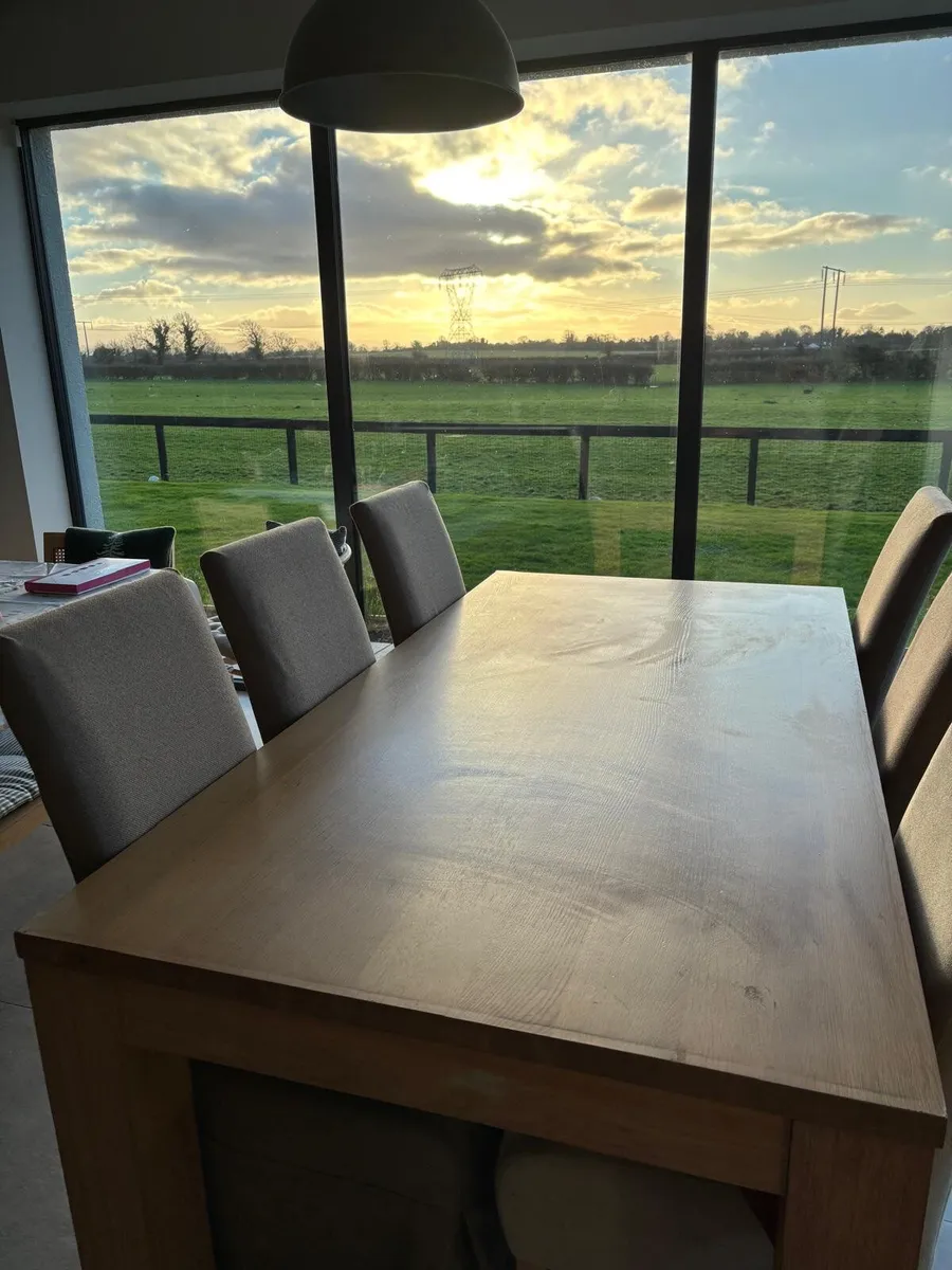 Kitchen Dining Table with 6 Chairs - Image 4