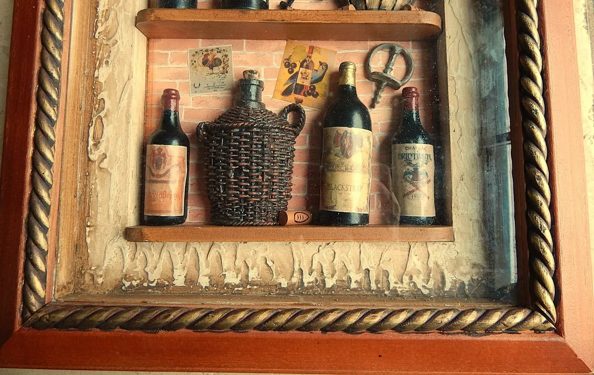 Shadow Box Diorama of Wine Cellar - Image 3
