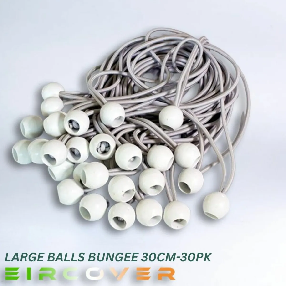 Large white bungee ball ties,30cm ( 30 pk ) - Image 4