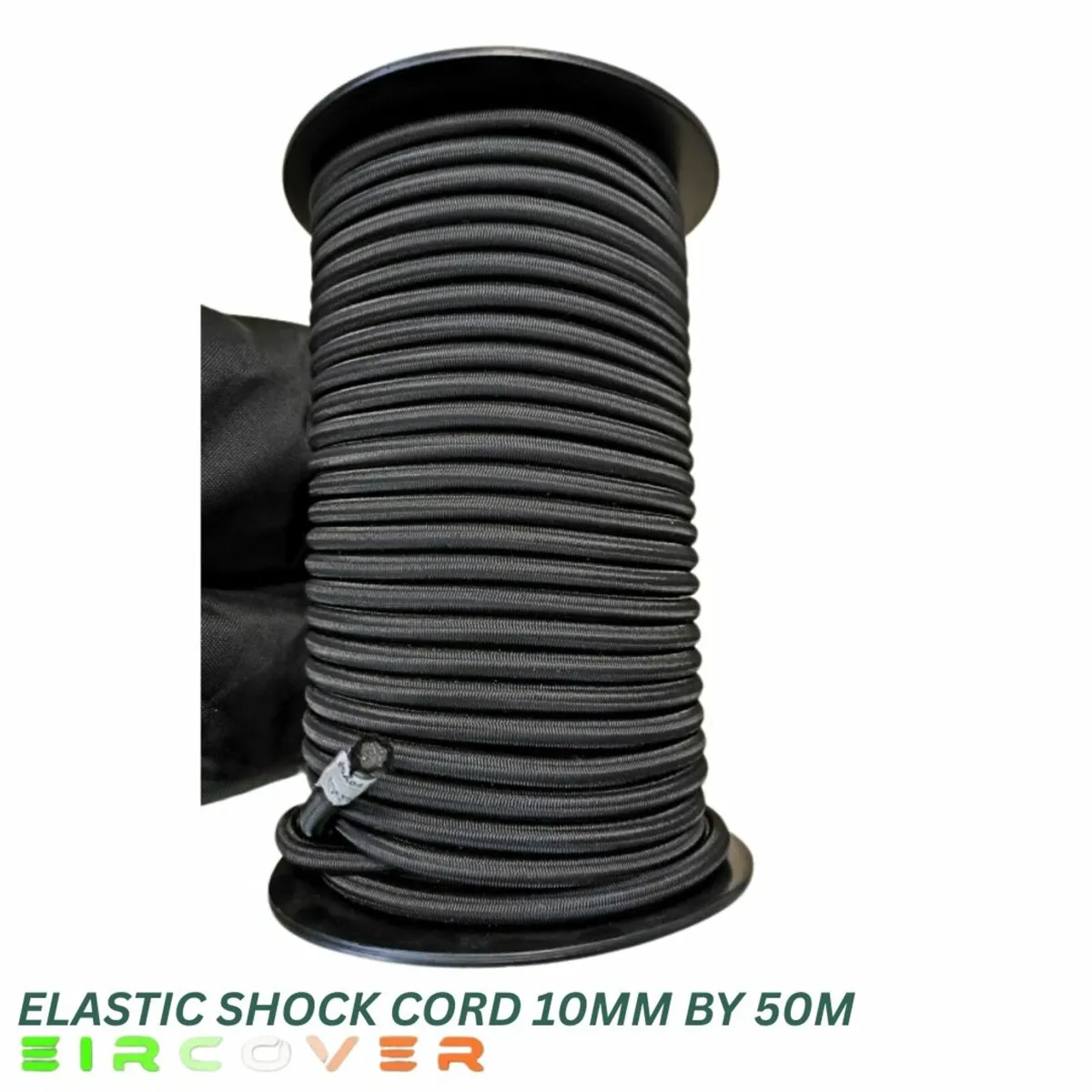 Elastic bungee rope 10mm / 50m - Reel  Black - Image 2