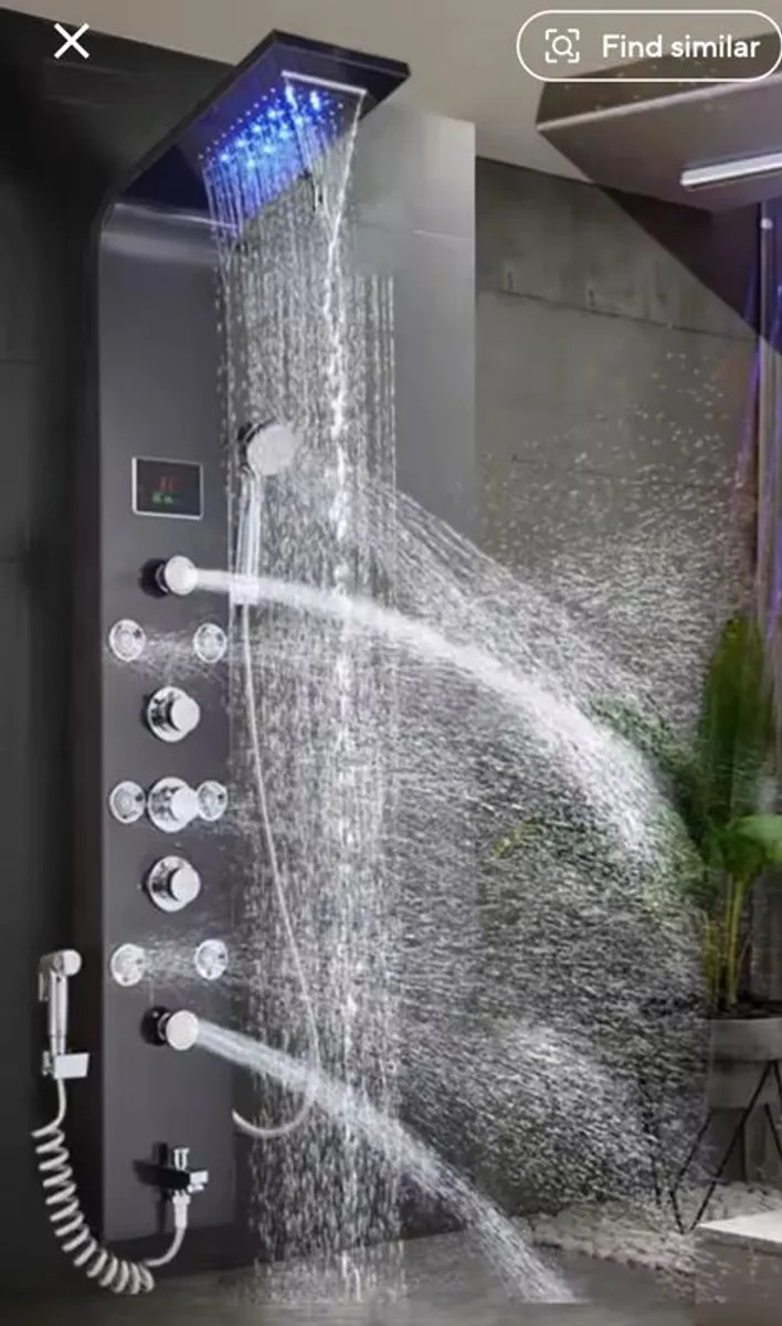 Shower Tower Panel with Led light,no Battery Required,with Spa Massage  6 in 1 ,Brand new - Image 3