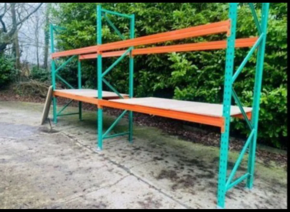 LARGE QUANTITY PALLET RACKING SHEDS GARAGES ETC - Image 1