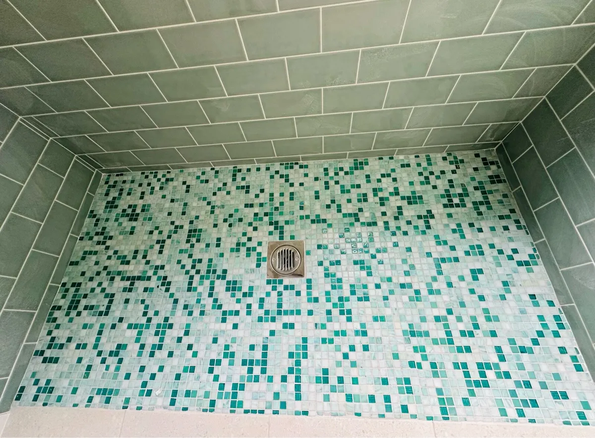 AQUA MARINE TILE MOSAIC SHEETS SHOWER WET ROOMS - Image 1