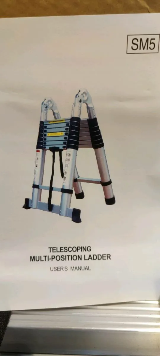 Telescopic Multi-position aluminium step ladder - Image 1
