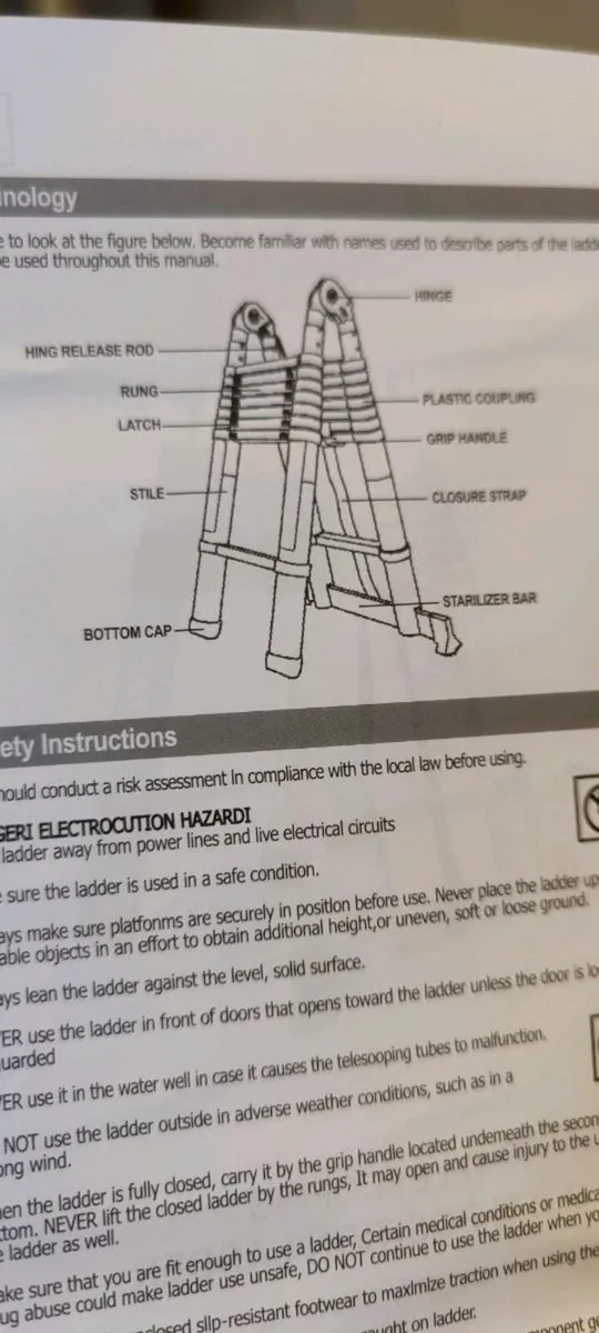 Telescopic Multi-position aluminium step ladder - Image 2