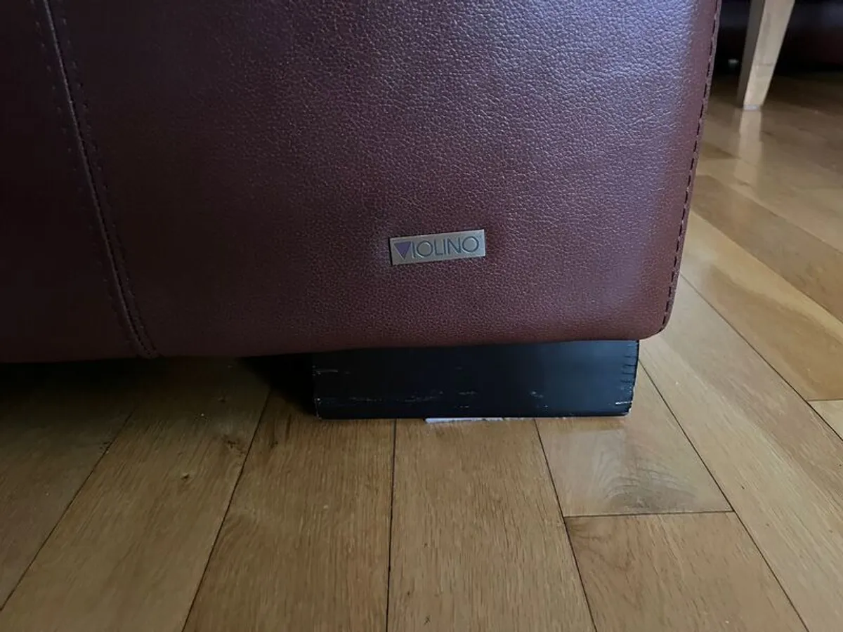 Leather 3-Piece Suite - Used - Image 4