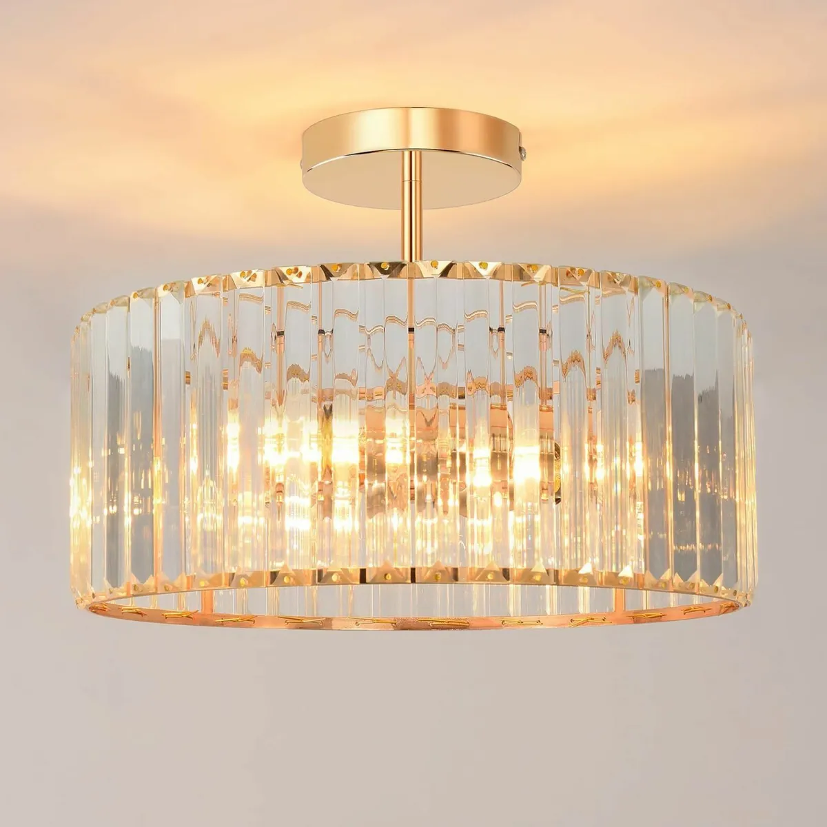 Gold Lampshade Light Shade Kitchen Lights Ceiling - Image 1
