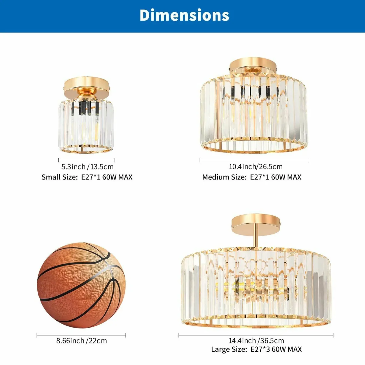 Gold Lampshade Light Shade Kitchen Lights Ceiling - Image 4