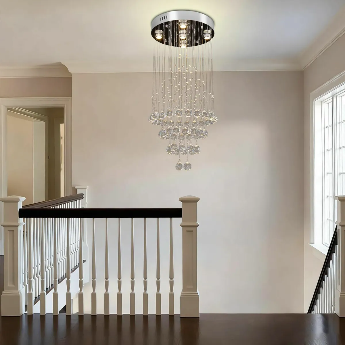 High Chandeliers Crystal Flush Mount Ceiling - Image 3