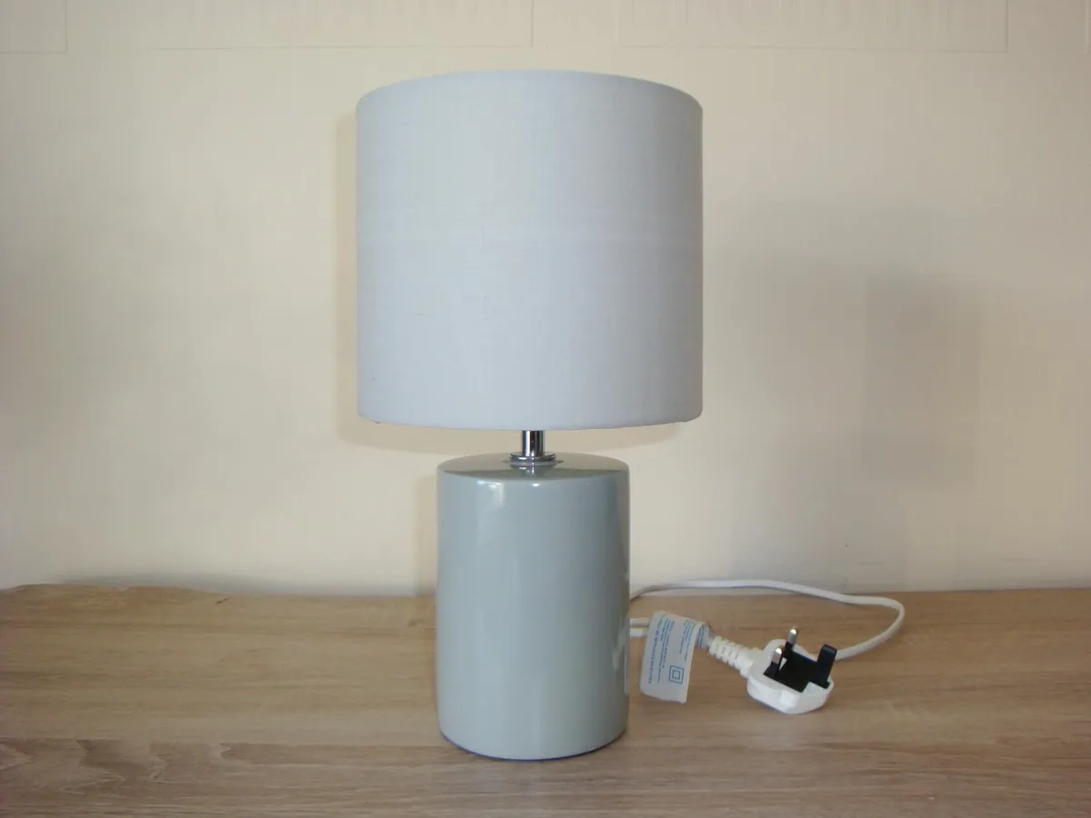 Lamp Desk bedside table grey - Image 1