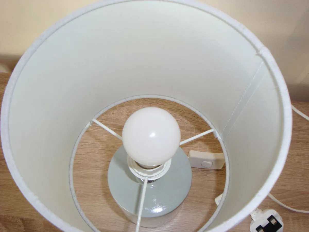 Lamp Desk bedside table grey - Image 4