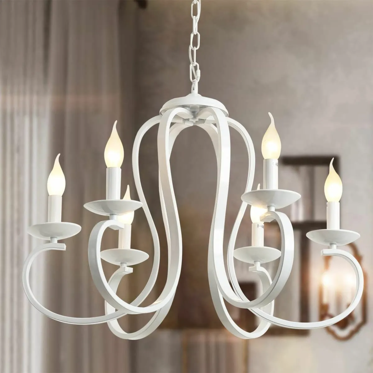 French Country Chandelier Candle Style Chandeliers - Image 1