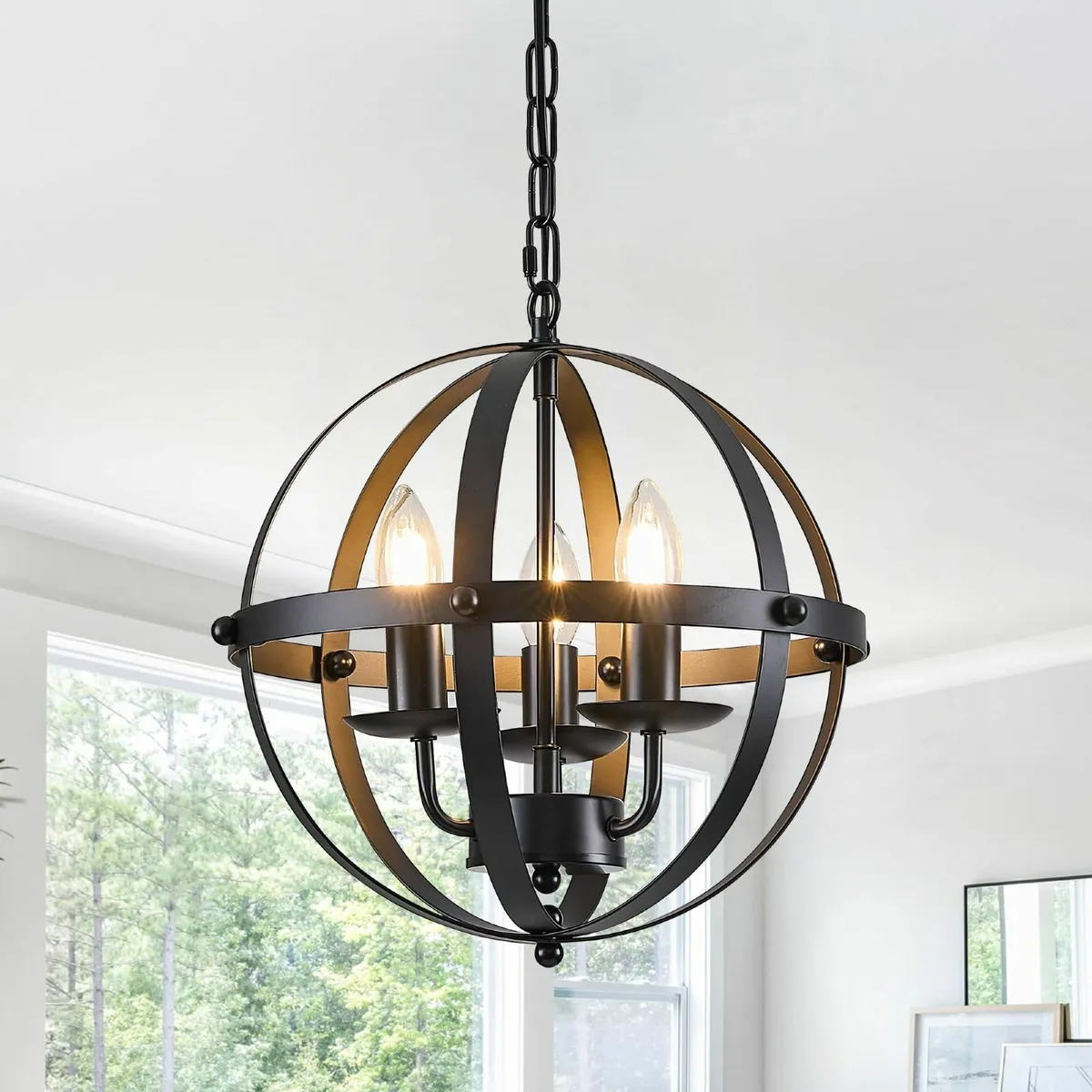 Pendant Light Industrial Globe Lighting Vintage - Image 1