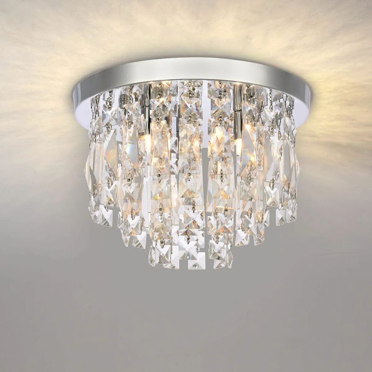 Modern Crystal Chandeliers Ceiling Lights Clear - Image 1