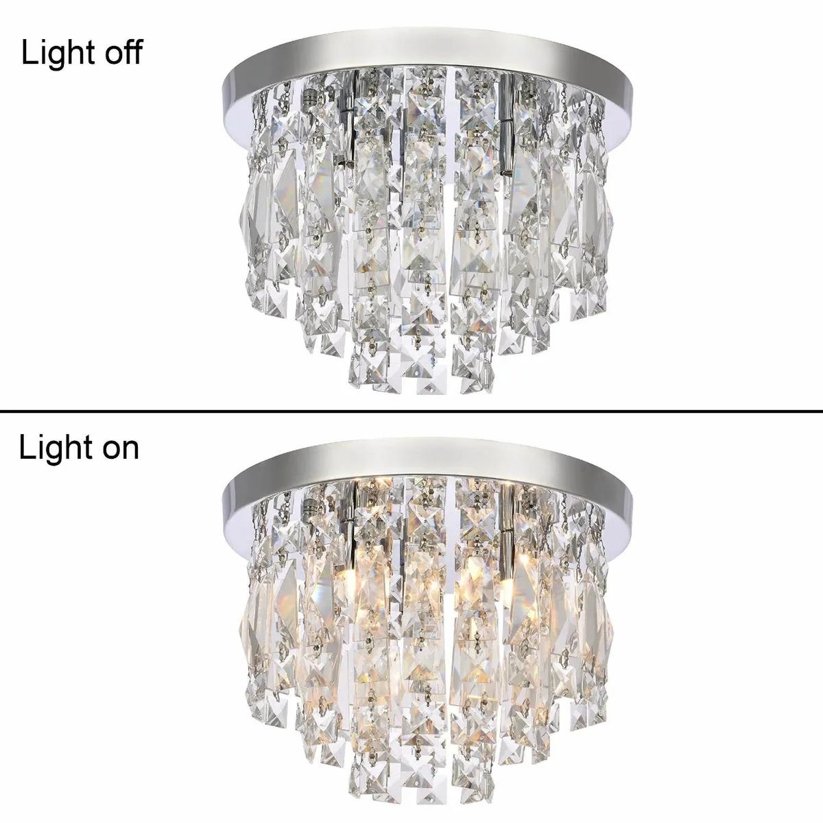 Modern Crystal Chandeliers Ceiling Lights Clear - Image 3