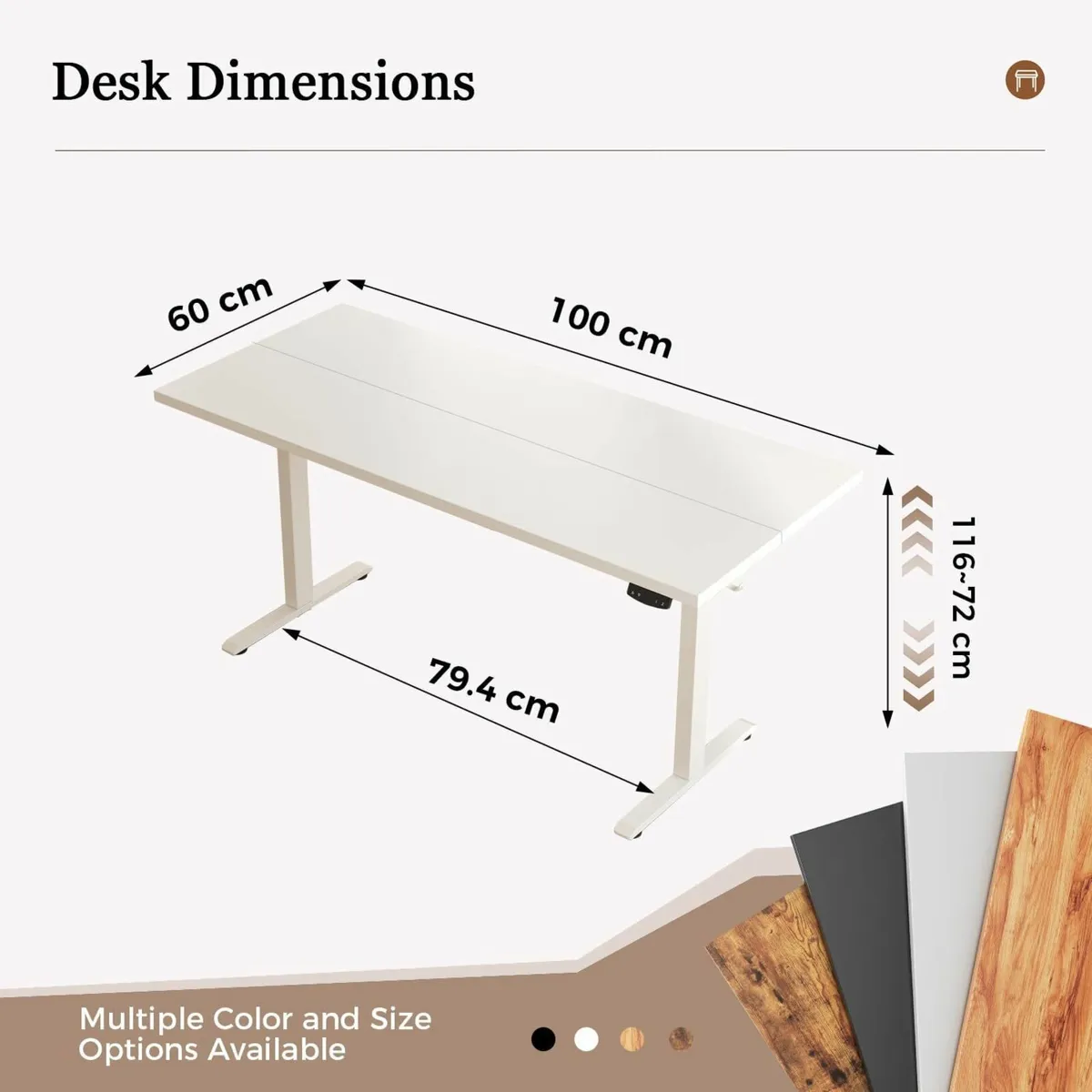 Height-Adjustable Desk Electric Sit-Stand Office - Image 2