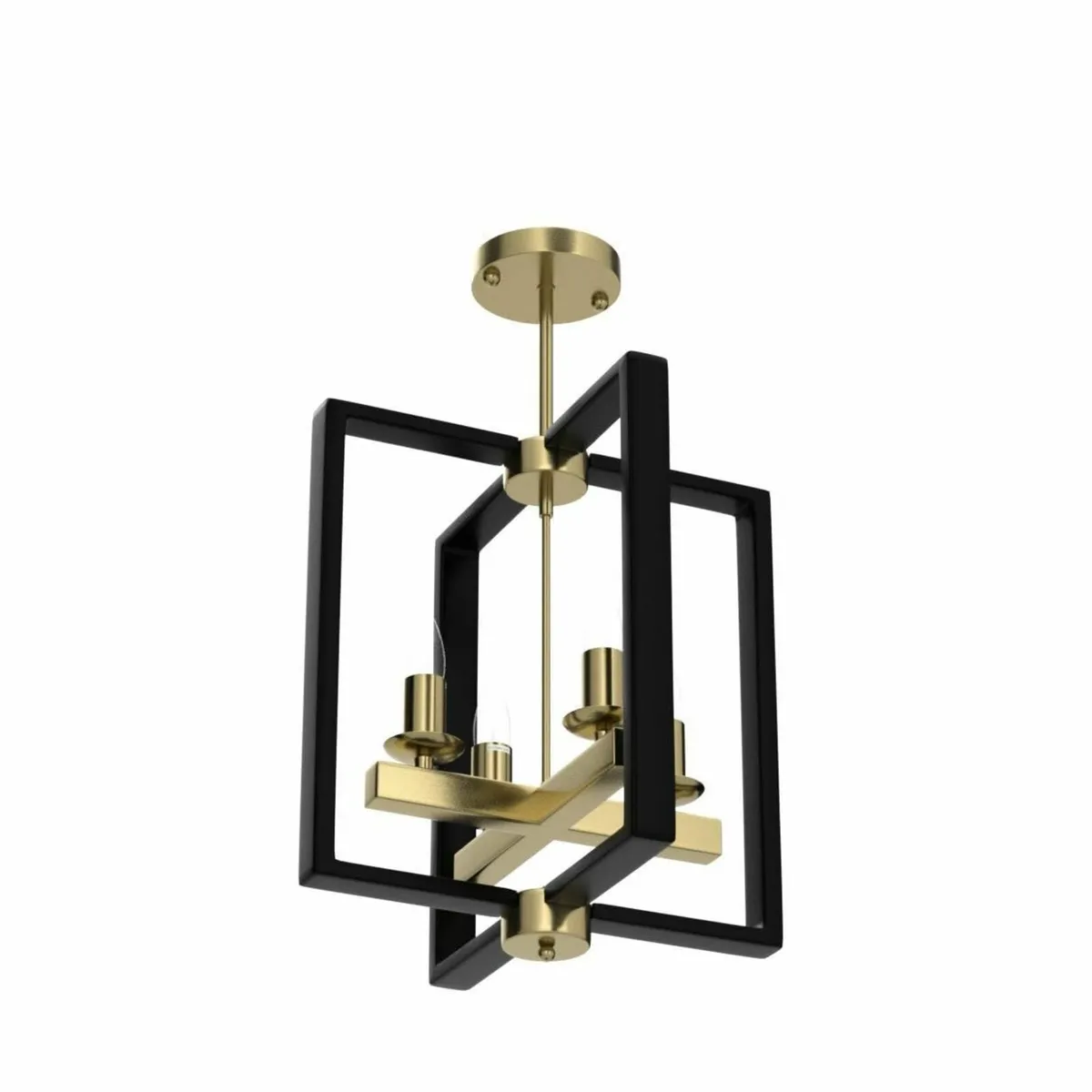 Industrial Lantern Chandelier 4-Light Modern - Image 4