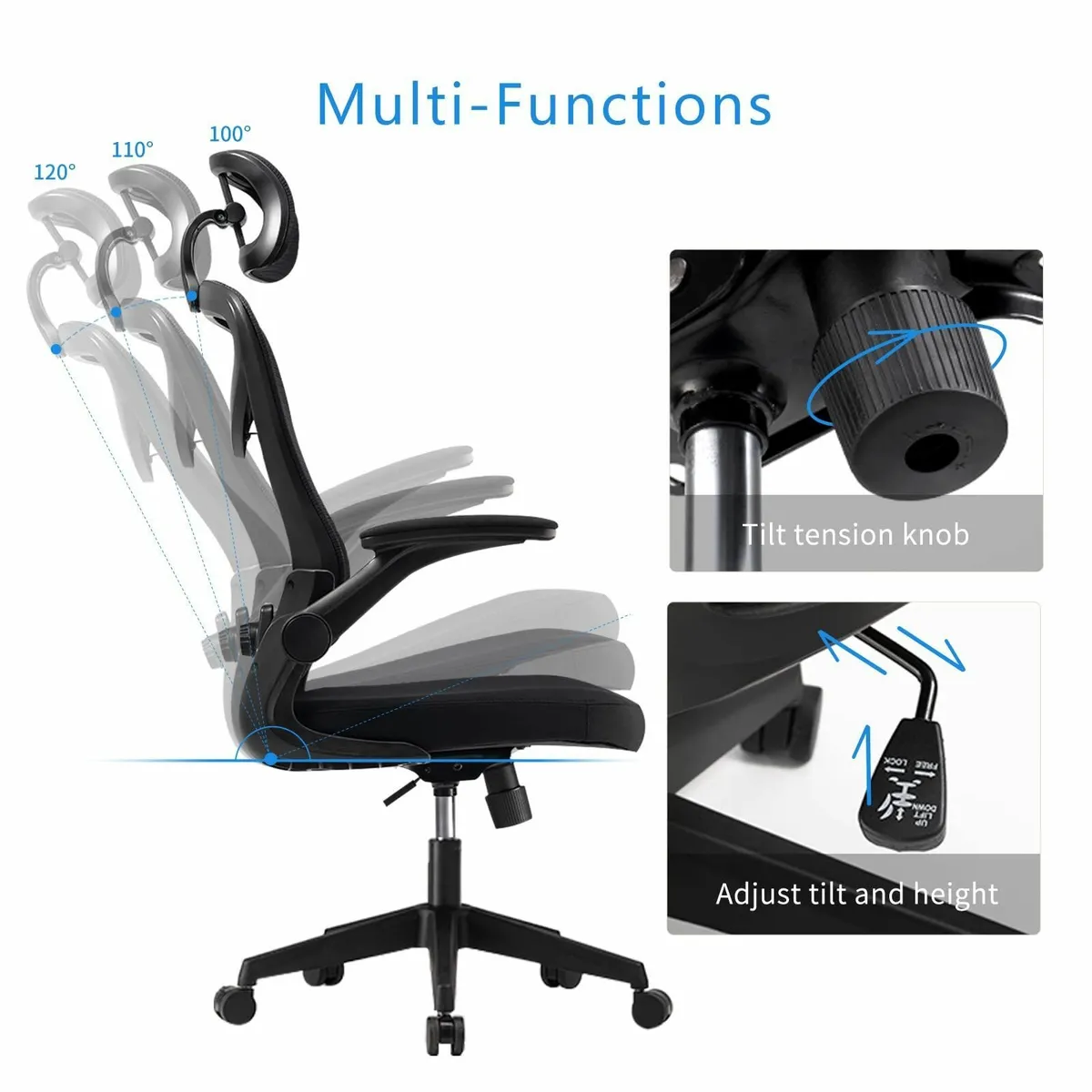 Ergonomic Office Chair Computer with Adjustable - Image 4