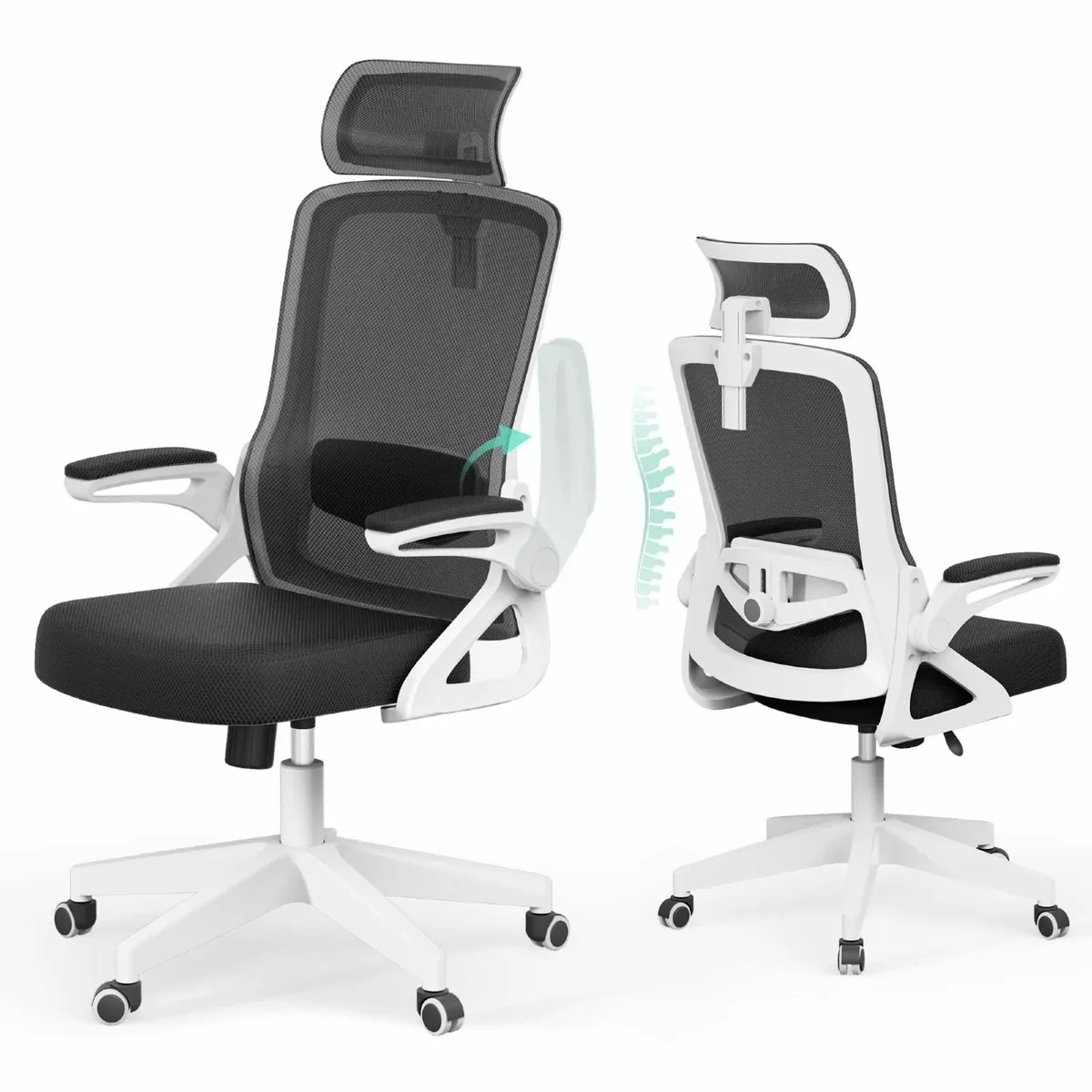 Ergonomic Office Chair S-Shaped Mesh Desk Chairs - Image 1