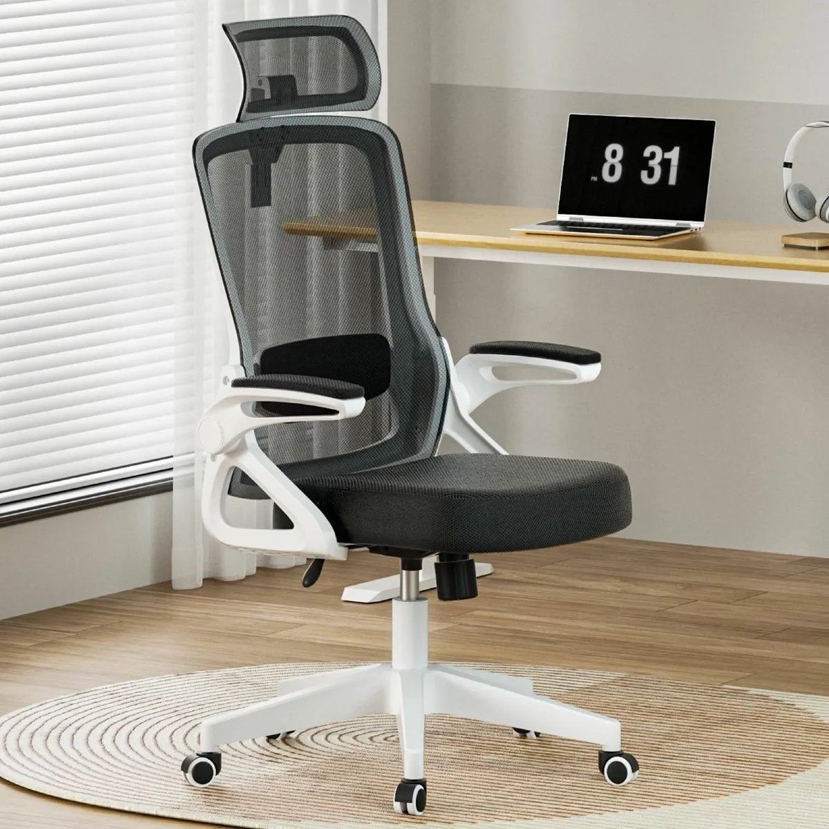 Ergonomic Office Chair S-Shaped Mesh Desk Chairs - Image 2