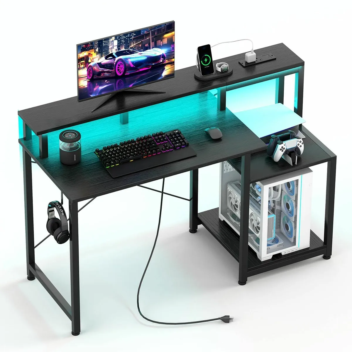 CAIYUH 48 Inch Gaming Desk Computer with Power - Image 1