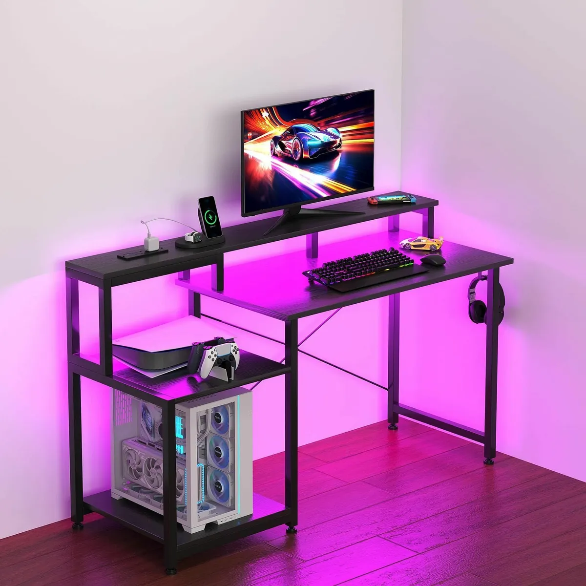 CAIYUH 48 Inch Gaming Desk Computer with Power - Image 2