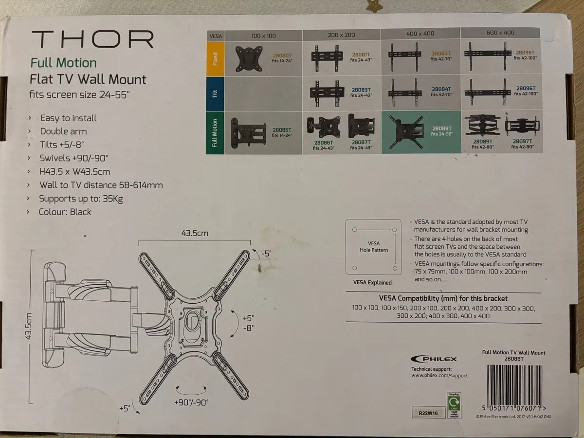 Thor Full Motion Flat TV Wall Mount - Image 2