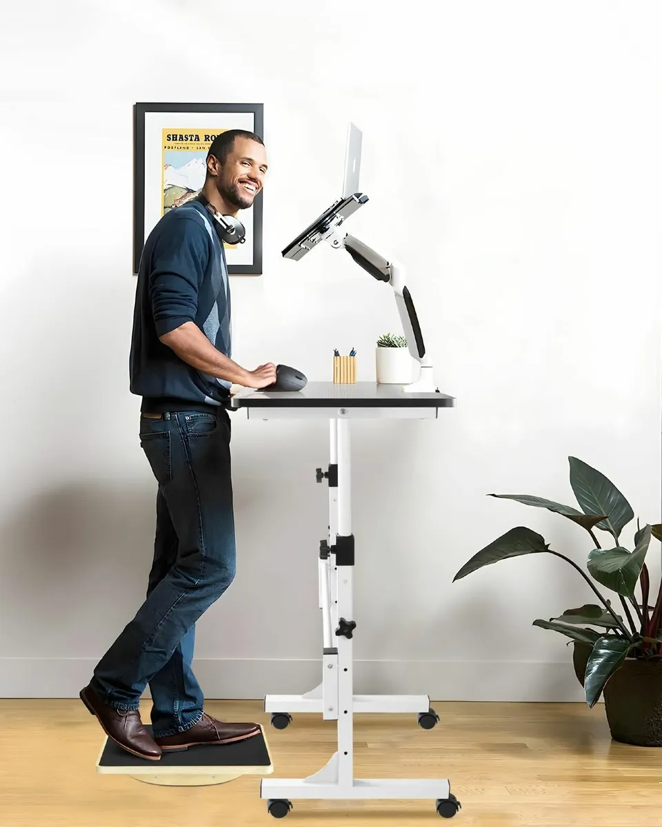 Small Standing Desk Adjustable Height Mobile - Image 2