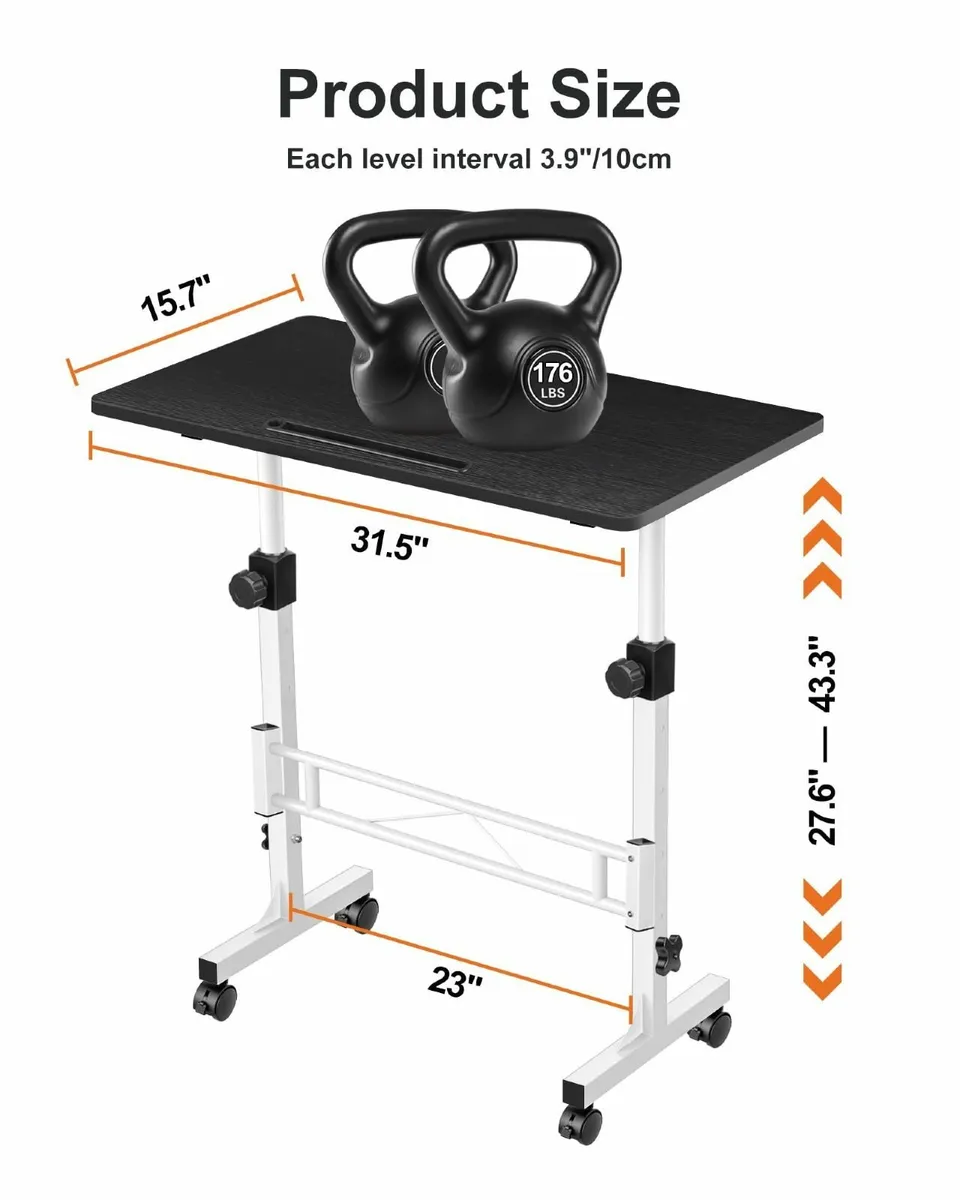 Small Standing Desk Adjustable Height Mobile - Image 3