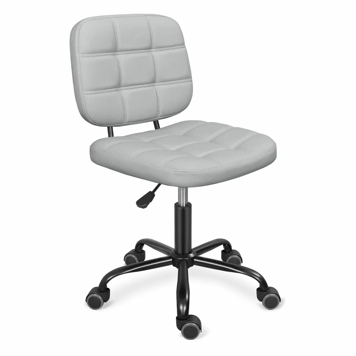 Armless Home Office Desk Chair with Wheels Modern - Image 4